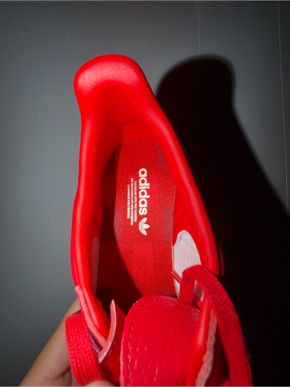 Women Brand new adidas Samba OG J Sneakers in Red leather Size 6 - Picture 5 of 5